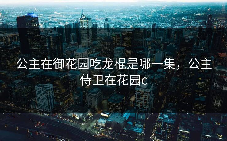 公主在御花园吃龙棍是哪一集,公主侍卫在花园c