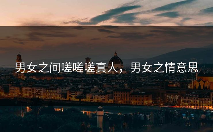 男女之间嗟嗟嗟真人，男女之情意思